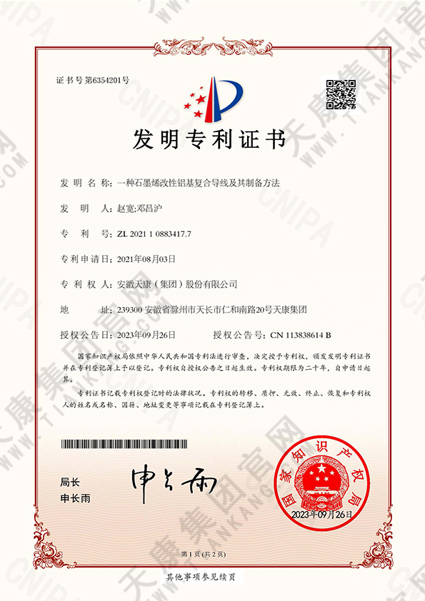 一種石墨烯改性鋁基復合導線及其制備方法